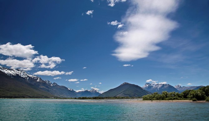 Lake Wakatipu mit ungewöhnlichen Wolken, Otago, Südinsel, Neuseeland