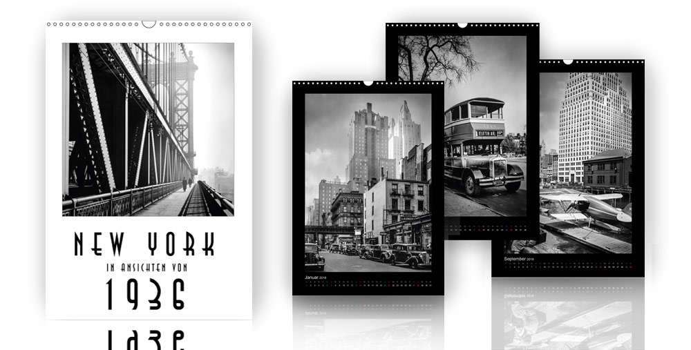 Kalender - New York (in Ansichten von 1936) -