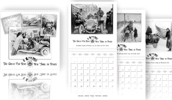 Calendar - The Great Car Race New York to Paris 1908