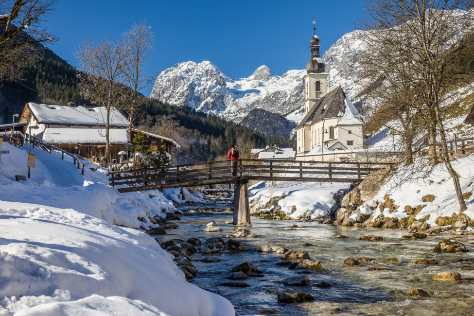 Pfarrkirche St. Sebastian in Ramsau, Oberbayern, Bayern, Deutschland