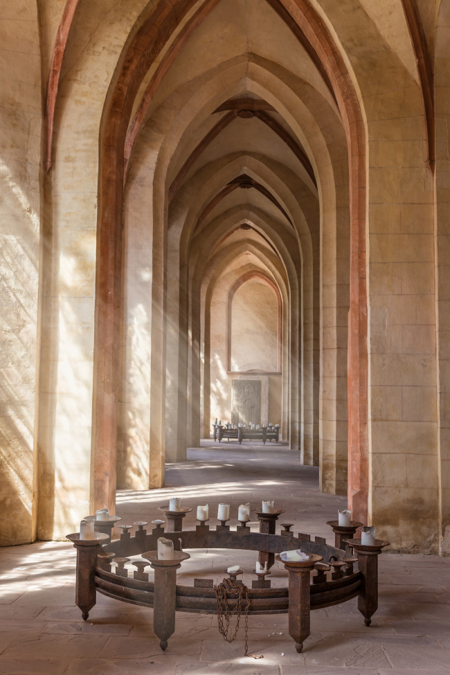 Morning light in the Abbey church of the Cistercian monastery Eberbach