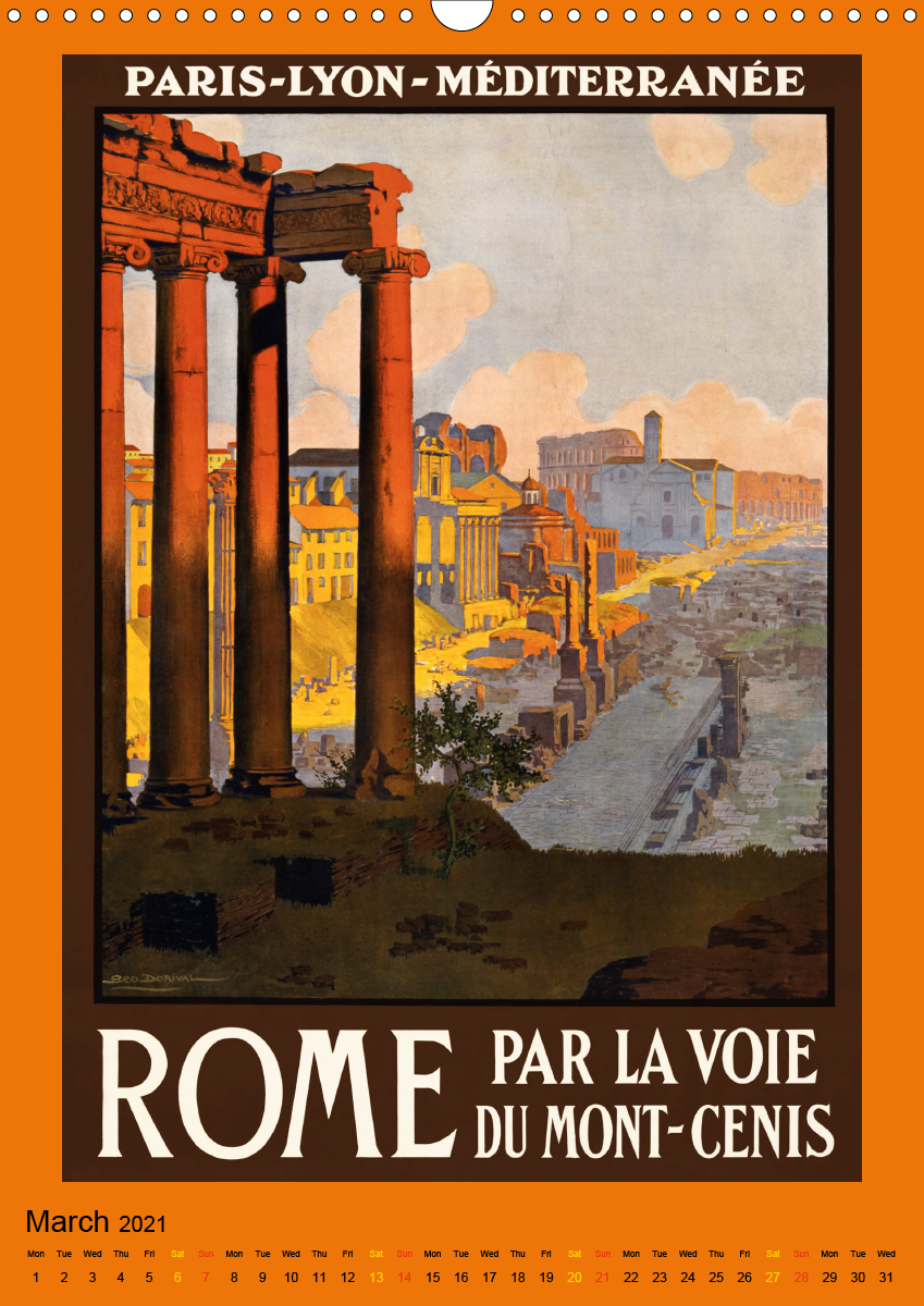 Vintage Rome Vintage Italy Travel Tourism Art Poster Print A4 to A0 Framed 