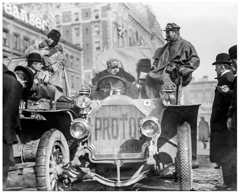 Das deutsche Team von Hans von Köppen in seinem Protos Automobil (als Wandbild erhältlich)